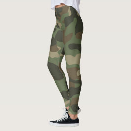 Legging Padrão do Exército Verde Camo de Camuflagem