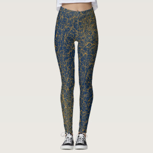 Legging Padrão do ouro 09.bw Dblue BG