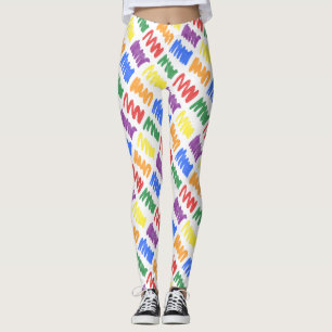 Legging Padrão do Rainbow Watercolor