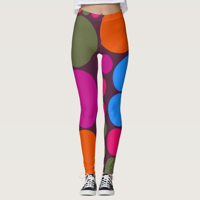 Legging Padrão do Retro Color Bolinhas nº 15 (Frente)