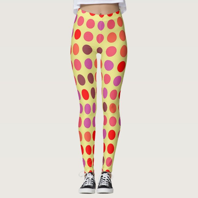 Legging Padrão do Retro Color Bolinhas nº 21 (Frente)