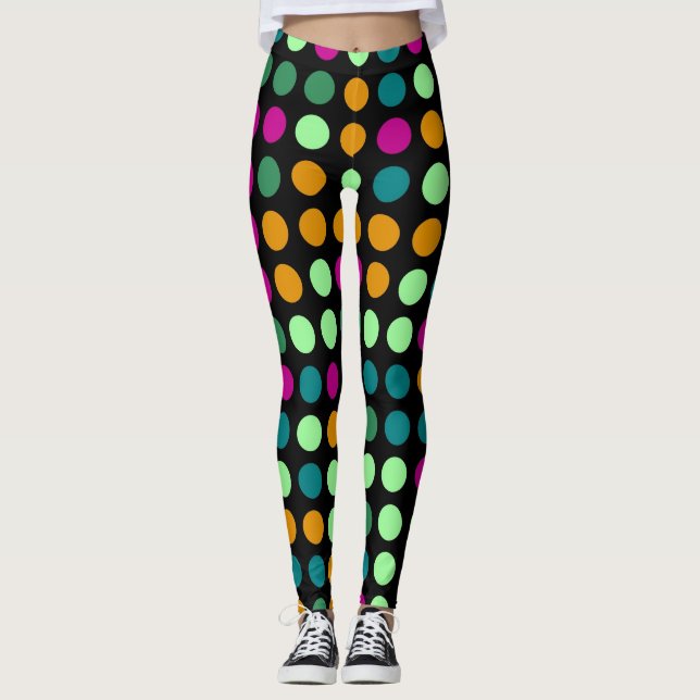 Legging Padrão do Retro Color Bolinhas nº 23 (Frente)