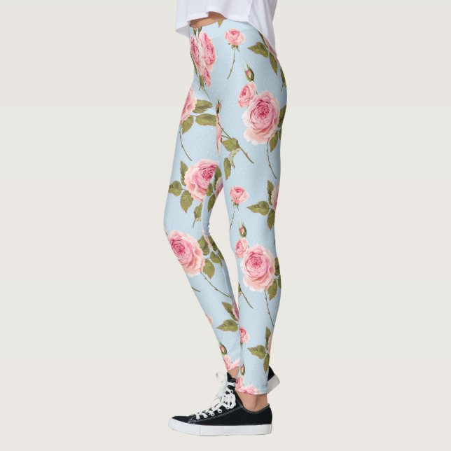 Legging Padrão do Rosa e Bolinhas (Esquerda)