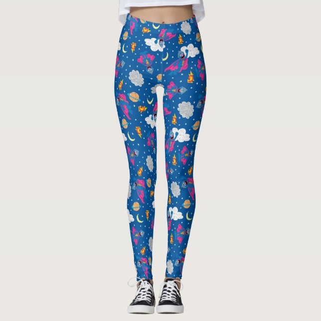 Legging Padrão do Super Grover 2.0 Night Sky (Frente)