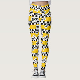 Legging Padrão do táxi amarelo de Nova York