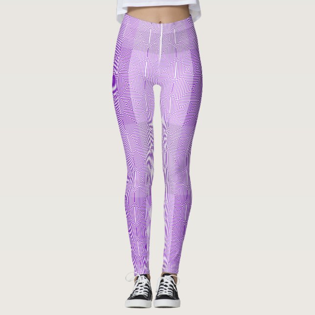 Legging Padrão do verificador 02 branco (Frente)