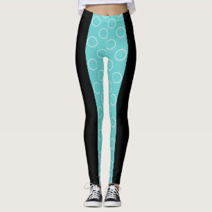 Legging Padrão dos círculos de turquesa socialite