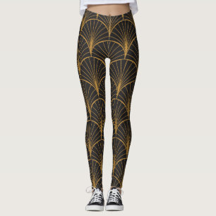 Legging Padrão dos Círculos Geométricos de Art Deco