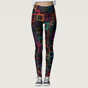 Legging Padrão dos quadrados de cores retrorreflectores nº