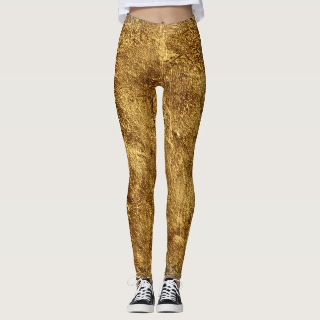 Legging padrão dourado (Frente)