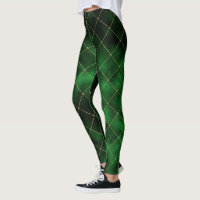 Padrão Dourado de Diamante Verde Elegante
