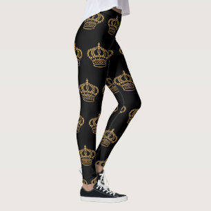 Legging Padrão Dourado Luxuoso