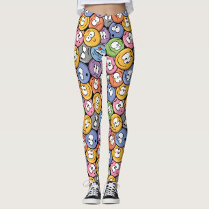 Legging padrão Emoji smiley face