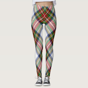 Legging Padrão Escocês da Xadrez de vestimenta real de S