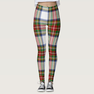 Legging Padrão Escocês da Xadrez de vestimenta real de S
