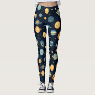 Legging Padrão espacial engraçado