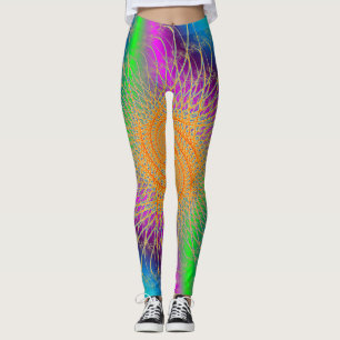 Legging Padrão Espiral Colorido