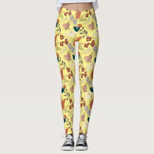 Legging Padrão estético BOHO A10 L Amarelo BG