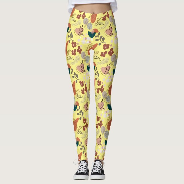 Legging Padrão estético BOHO A10 L Amarelo BG (Frente)