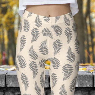Legging Padrão Fabuloso de Fern Branco