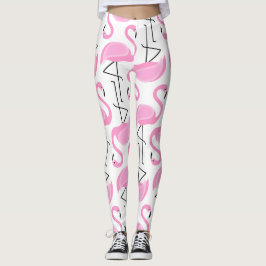 Legging Padrão Flamingo Moderno Rosa Simples