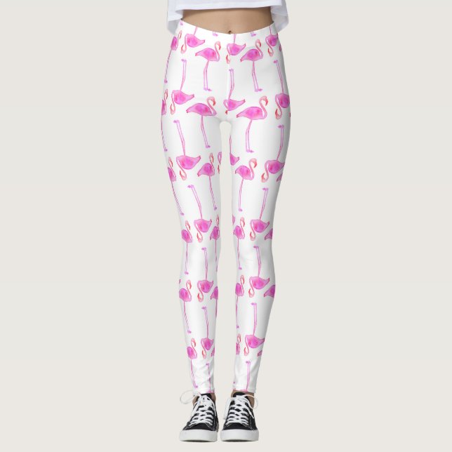 Legging Padrão Flamingo Rosa 2 (Frente)