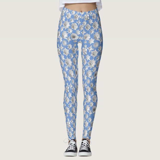 Legging Padrão Floral 3D 01.wx4.LBlue BG (Frente)