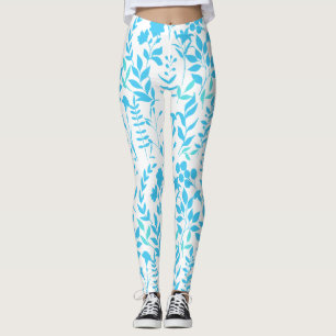Legging Padrão Floral Azul.RUA01 Não BG