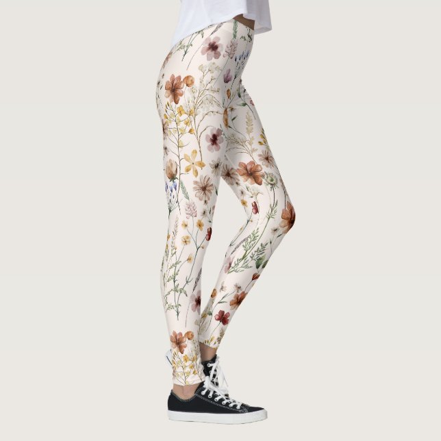 Legging Padrão Floral Boho Aquarela (Direita)