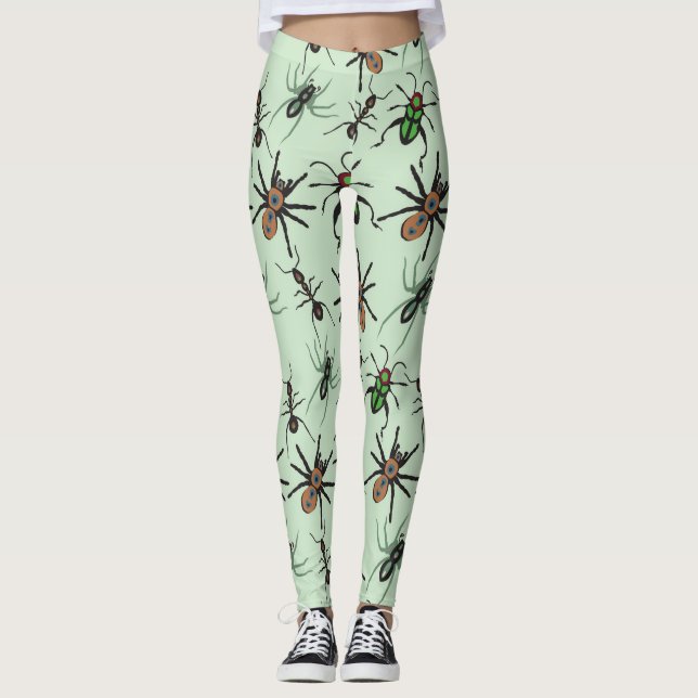 Legging Padrão Floral bonito (Frente)