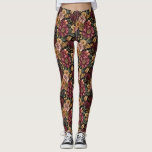 Legging Padrão Floral Burgundy<br><div class="desc">Adicione um toque de elegância ao seu guarda-roupa com estas leggings com um lindo padrão floral burgundy. Perfeito para excursões,  treinos ou solavancos,  eles oferecem estilo e conforto. Ideal para o emparelhamento com seus topos favoritos ou para a colocação em camadas sob vestidos para um olhar chic.</div>