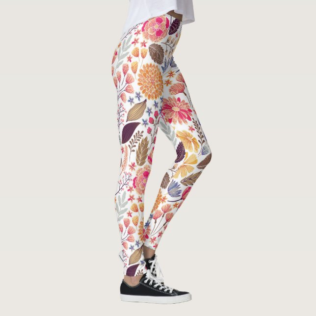 Legging Padrão Floral Colorido (Direita)
