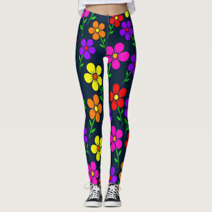 Legging Padrão Floral Colorido