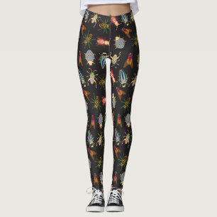 Legging Padrão Floral Colorido