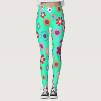 Legging Padrão Floral Colorido
