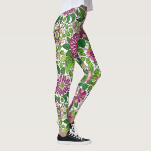 Legging Padrão Floral Colorido
