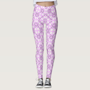 Legging Padrão floral cor-de-rosa