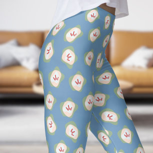 Legging Padrão Floral de Estilo e Sepal de Frost Azul-Chic