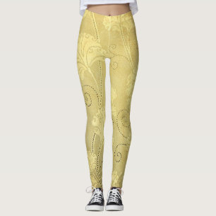Legging Padrão floral de Grunge.