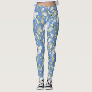 Legging Padrão Floral de Jardim Sem Costura