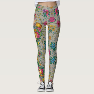 Legging Padrão floral de multicor chic