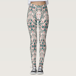 Legging Padrão Floral de Neve