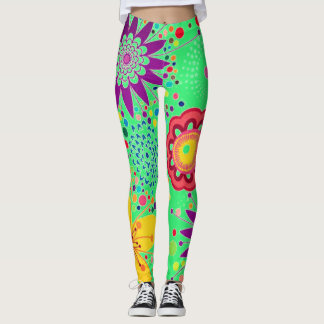 Legging Padrão Floral de Verão
