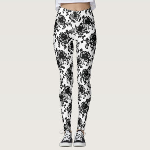 Legging Padrão Floral Delicar Lace Preto