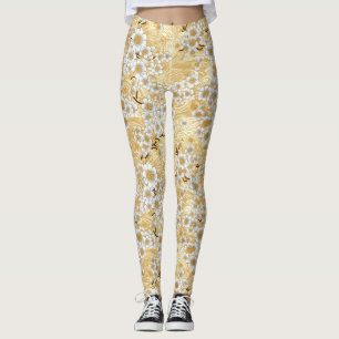 Legging Padrão Floral do Chyogami Plum Blossom