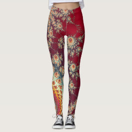 Legging Padrão Floral Espiral