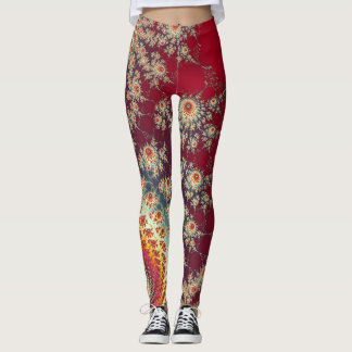 Legging Padrão Floral Espiral