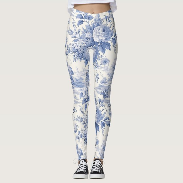 Legging padrão floral francês (Frente)