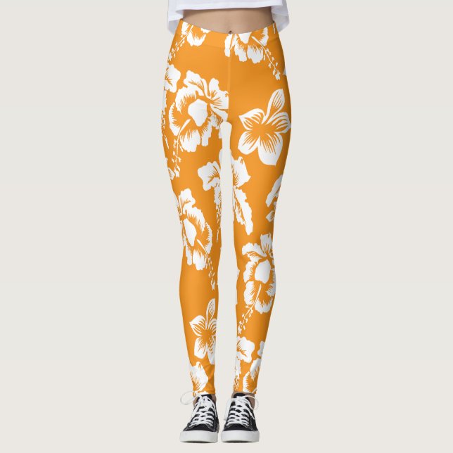 Legging Padrão Floral Havaiano (Frente)