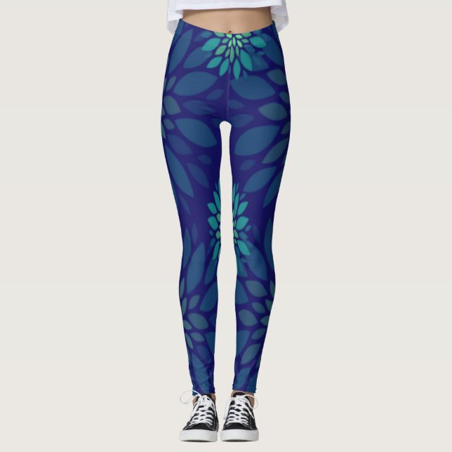 Legging Padrão Floral Invisível (Frente)